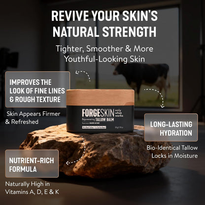 Forge Skin Beef Tallow Balm Moisturizer for Men Skin Care